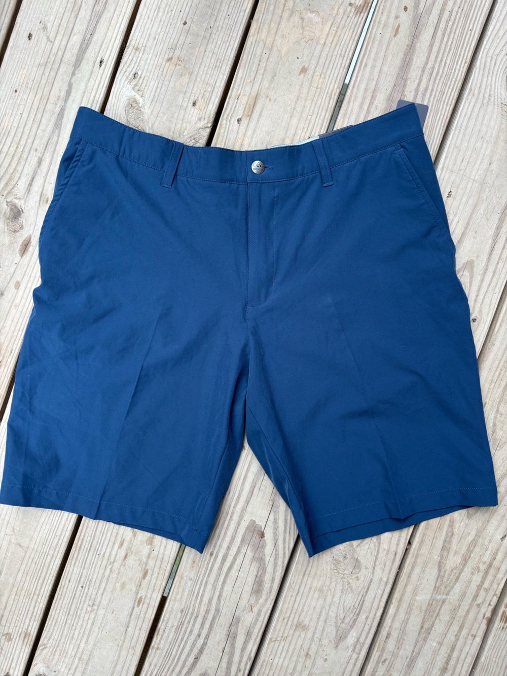 NWT adidas Men's Navy Athletic Flat-Front Shorts